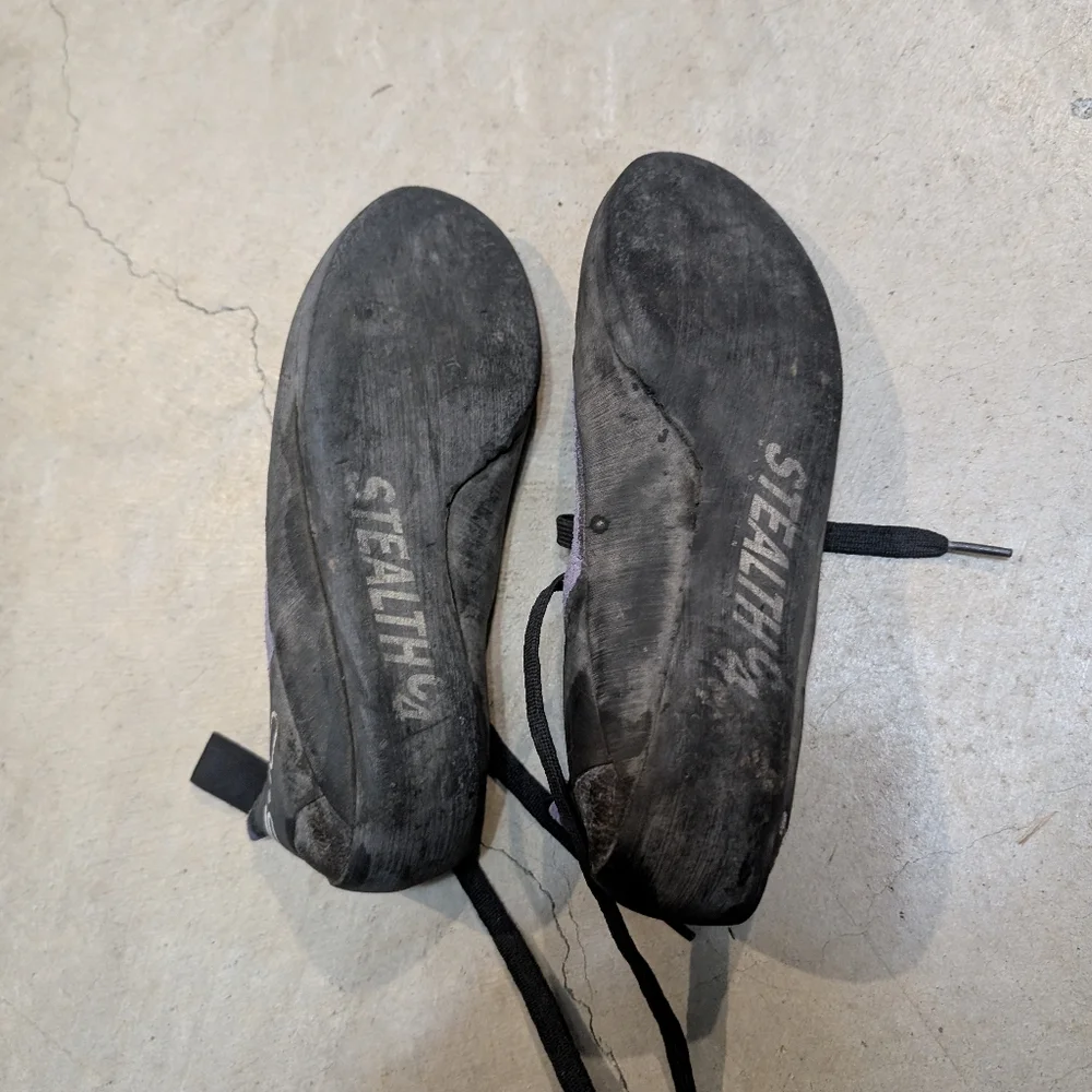 5 10 Stealth C4 Climbing Shoes Faded Purple Men's 7.5 Lace Up - Picture 2 of 7